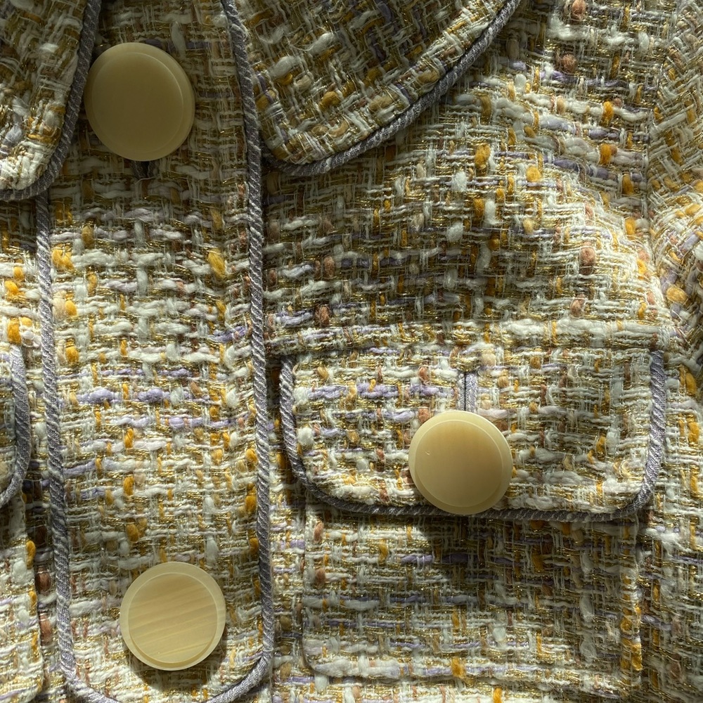 Tweed short sleeve jacket size 6